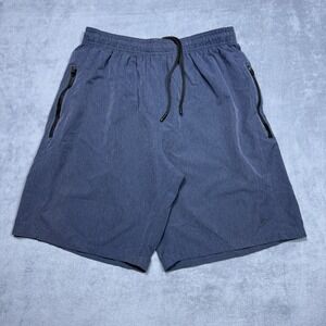 Legend Shorts Mens Medium Navy Performance Stretch 9" Inseam Athletic Sports USA